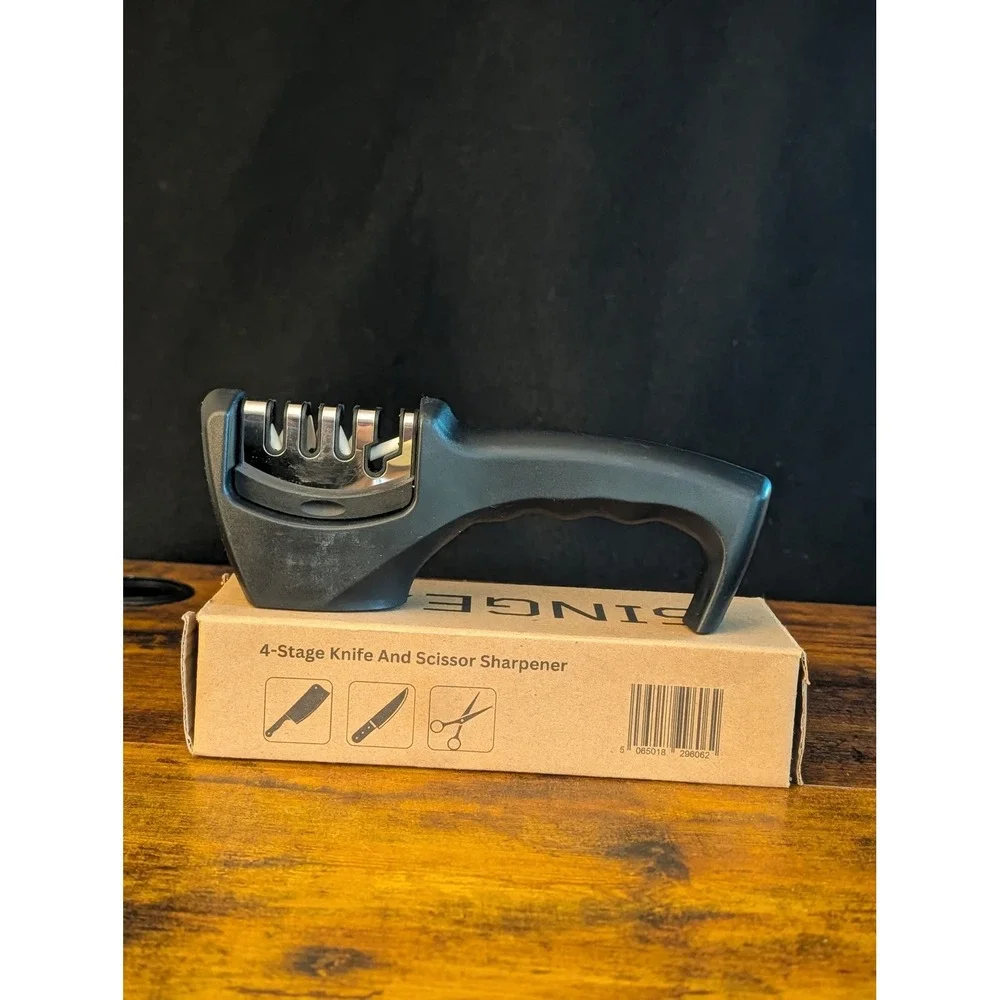 SINGE 4 Stage Knife & Scissor Sharpener Manual Kitchen Blade Sharpening Tool